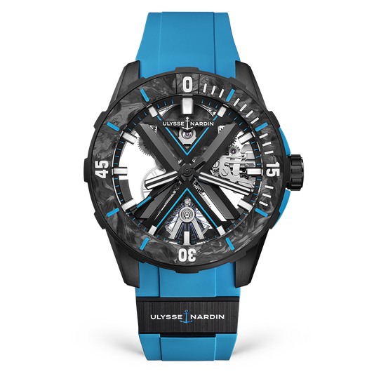 Ulysse Nardin Diver X Skeleton Azure 44 mm Silver Dial Titanium Rubber Strap 3723-170-2B/3A