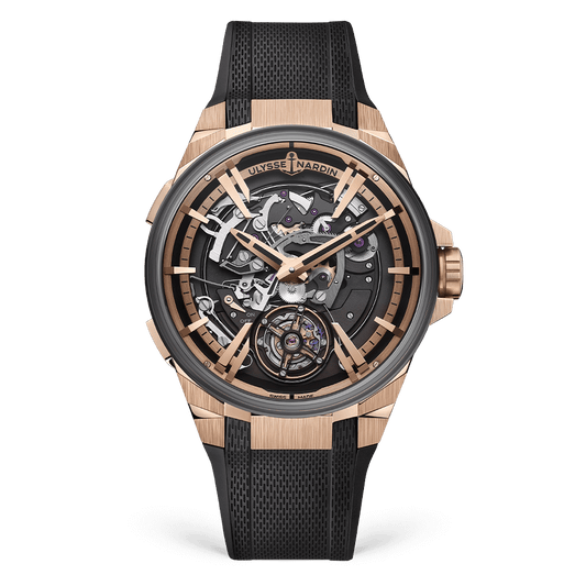 Ulysse Nardin Blast Hourstriker 45 mm Black Dial 18k Rose Gold & Titanium Rubber Strap 6215-400-3A/02