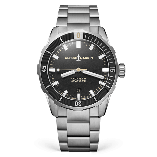 Ulysse Nardin Diver 42 mm Black Dial Stainless Steel Bracelet 8163-175-7M/92