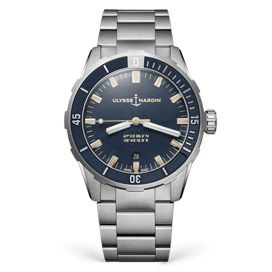 Ulysse Nardin Diver 42 mm Dark Blue Dial Stainless Steel Bracelet 8163-175-7M/93