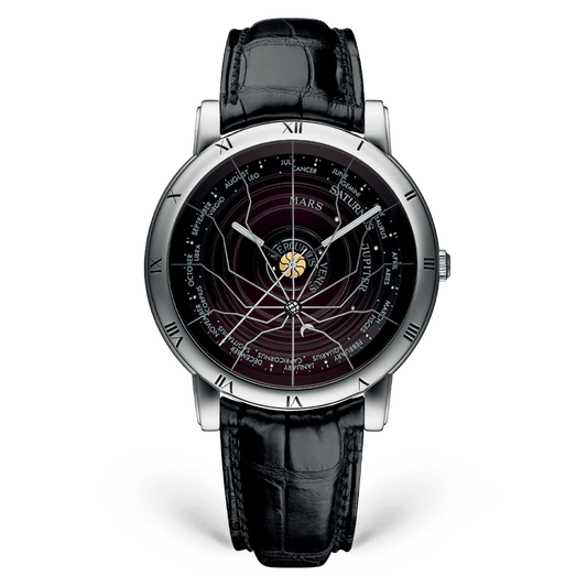 Ulysse Nardin Trilogy 41 mm Dark Grey Dial Platinum Leather Strap 839-70