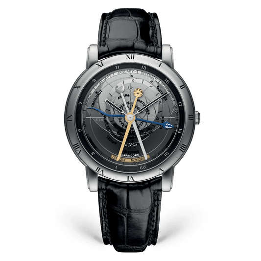 Ulysse Nardin Trilogy 41 mm Silver Dial Platinum Leather Strap 999-70