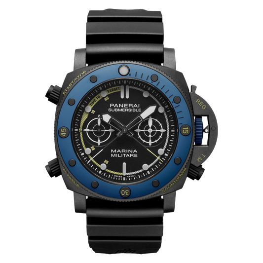 Panerai Submersible Forze Speciali 47 mm Black Dial Titanium With Dlc Coating Caoutchouc Accordeon Black Strap PAM02239