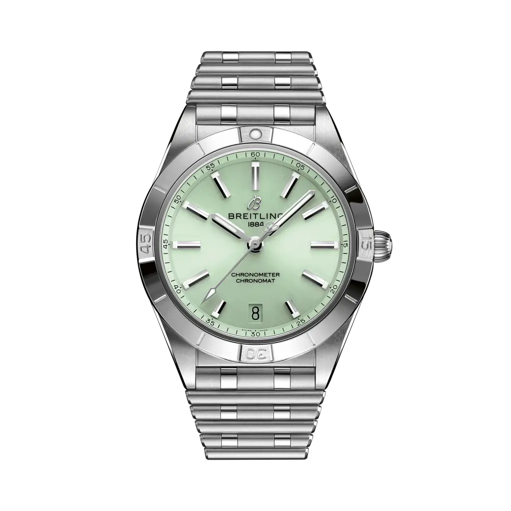 Breitling Chronomat Automatic 36 36 mm Light Green Dial Stainless Steel Bracelet A10380101L1A1