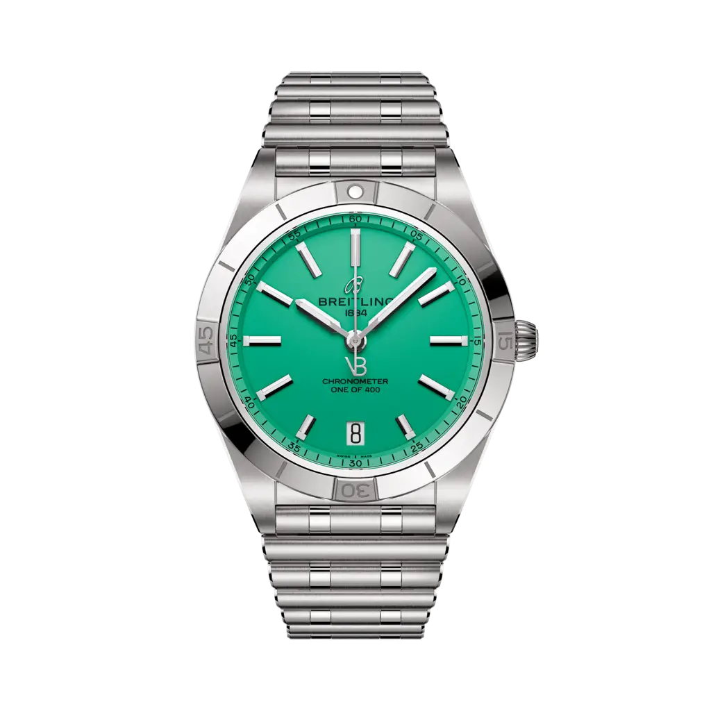 Breitling Chronomat Automatic 36 Victoria Beckham 36 mm Bright Green Dial Stainless Steel Bracelet A103801A1L1A1