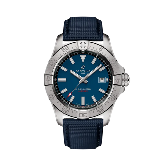 Breitling Avenger Automatic 42 mm Blue Dial Stainless Steel Calfskin Leather Blue Strap A17328101C1X1