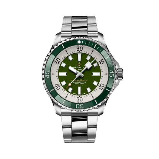 Breitling Superocean Automatic 44 mm Olive Green Dial Stainless Steel Bracelet A17376A31L1A1