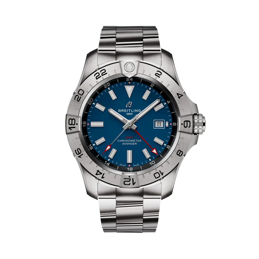 Breitling Avenger Automatic GMT 44 mm Bright Blue Dial Stainless Steel Bracelet A32320101C1A1