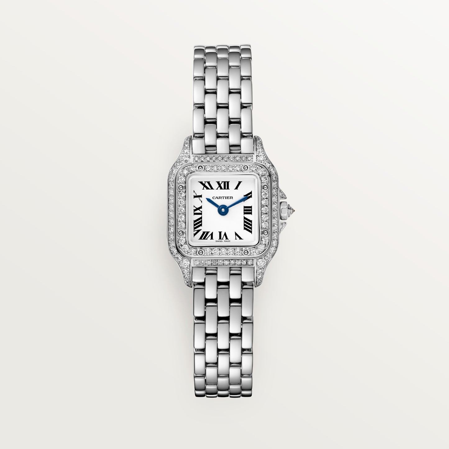 Cartier Panthère Mini White Gold Silver Dial Bracelet WJPN0046