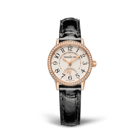 Jaeger-LeCoultre Rendez-Vous Classic Night & Day 29 mm Silvered Grey Dial with Diamonds Pink Gold Alligator Leather Strap Q3462430