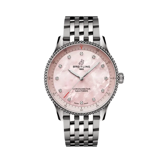 Breitling Navitimer 32 32.0 mm Rose Pink Dial Stainless Steel Bracelet A77320D91K1A1