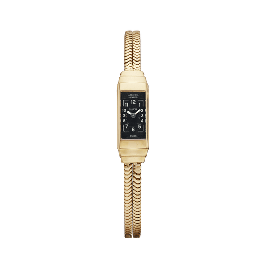 Jaeger-LeCoultre THE COLLECTIBLES Duoplan Jewellery 31 x 11 mm Black Dial 18k Yellow Gold Bracelet QVE80000