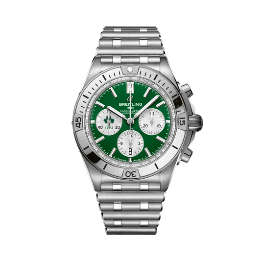 Breitling Chronomat B01 42 Six Nations Ireland 42 mm Green Dial Stainless Steel Bracelet AB0134A91L1A1