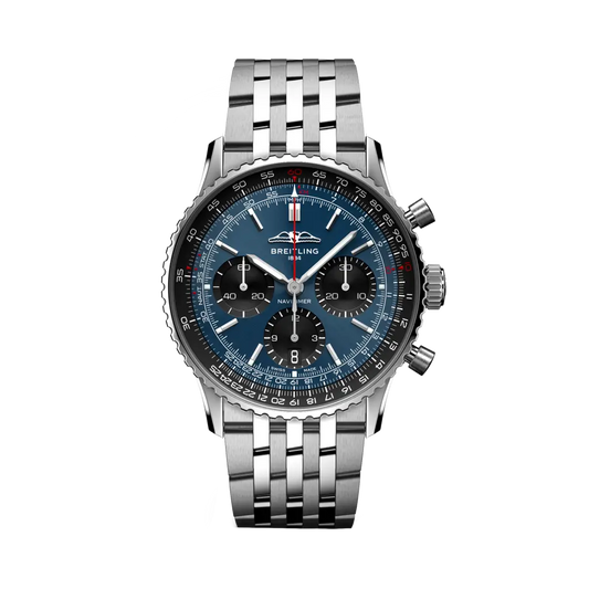 Breitling Navitimer B01 Chronograph 41 mm Black With Blue Dial Stainless Steel Bracelet AB0139241C1A1