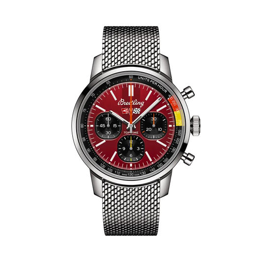 Breitling Top Time B01 Chevrolet Corvette 41 mm Black And Red Dial Stainless Steel Bracelet AB01761A1K1A1