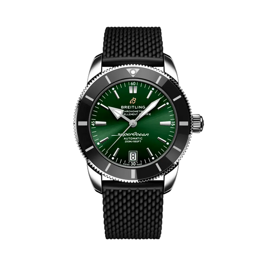 Breitling Superocean Heritage B20 Automatic 42 mm Green Dial Stainless Steel Rubber Black Strap AB2010121L1S1