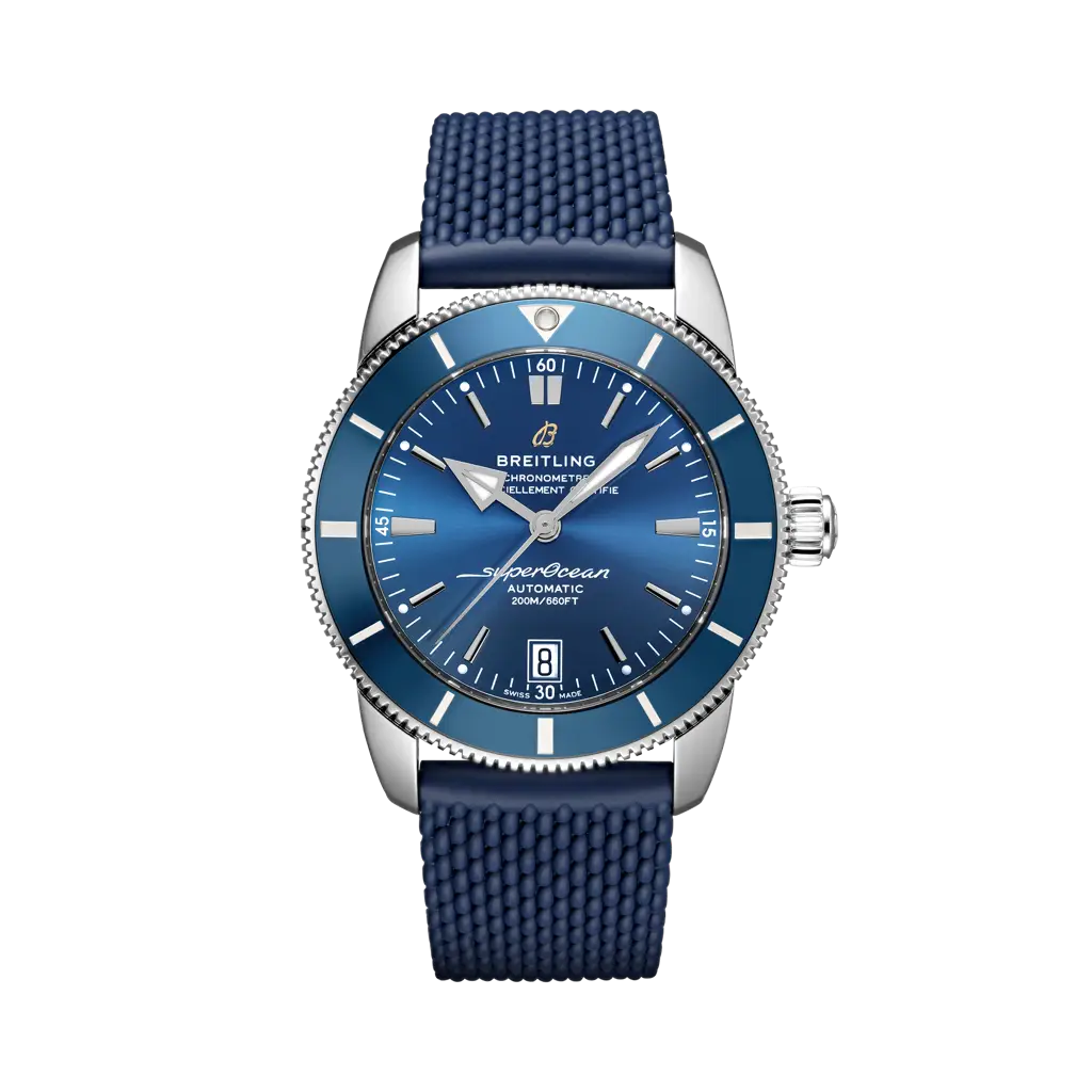 Breitling Superocean Heritage B20 Automatic 42 mm Blue Dial Stainless Steel Rubber Blue Strap AB2010161C1S1