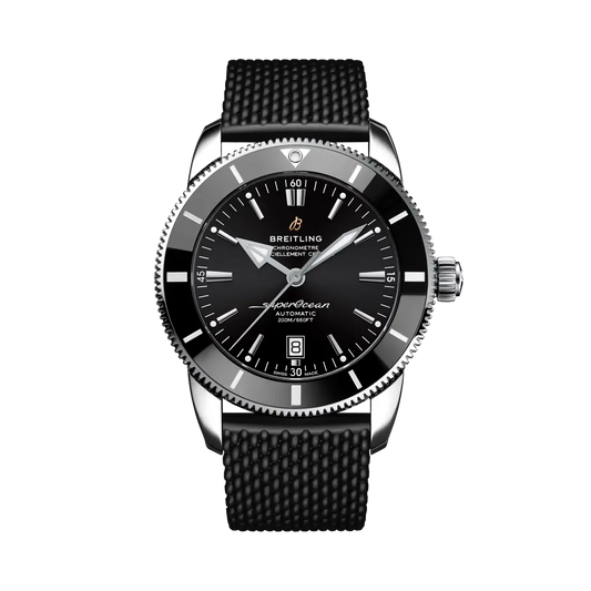 Breitling Superocean Heritage B20 Automatic 46 mm Black Dial Stainless Steel Rubber Black Strap AB2020121B1S1