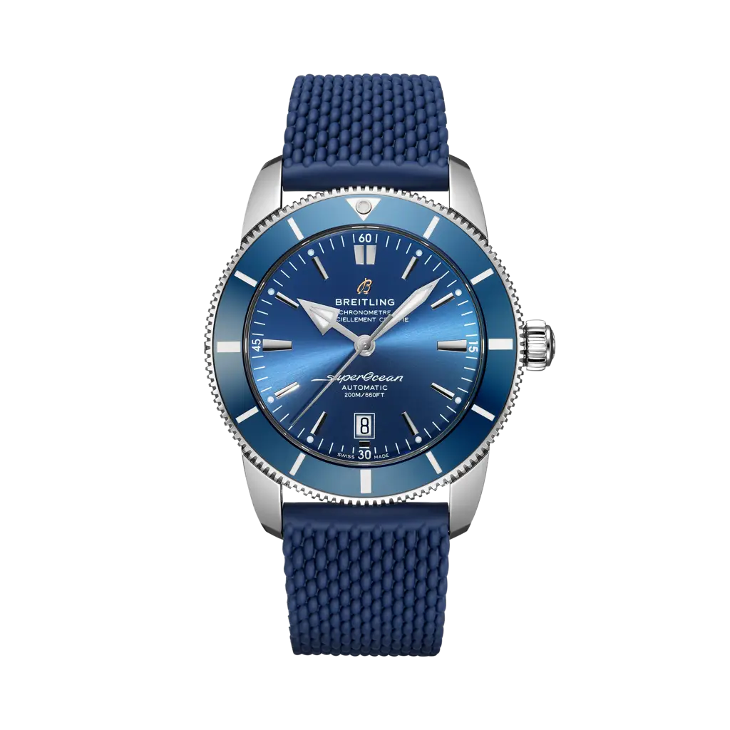 Breitling Superocean Heritage B20 Automatic 46 mm Blue Dial Stainless Steel Rubber Blue Strap AB2020161C1S1