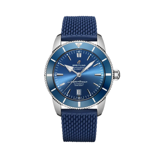 Breitling Superocean Heritage B20 Automatic 46 mm Blue Dial Stainless Steel Rubber Blue Strap AB2020161C1S1