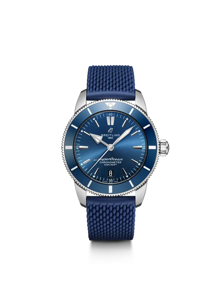 Breitling Superocean Heritage B20 Automatic 44 mm Blue Dial Stainless Steel Rubber Blue Strap AB2030161C1S1