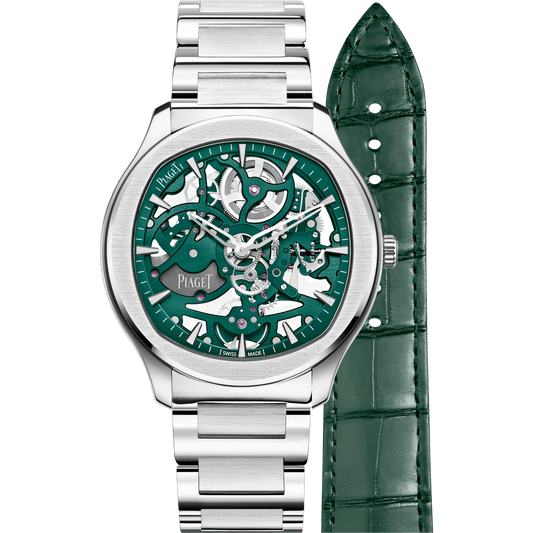 Piaget Piaget Polo Skeleton watch 42 mm Green Dial Stainless Steel Bracelet G0A47008