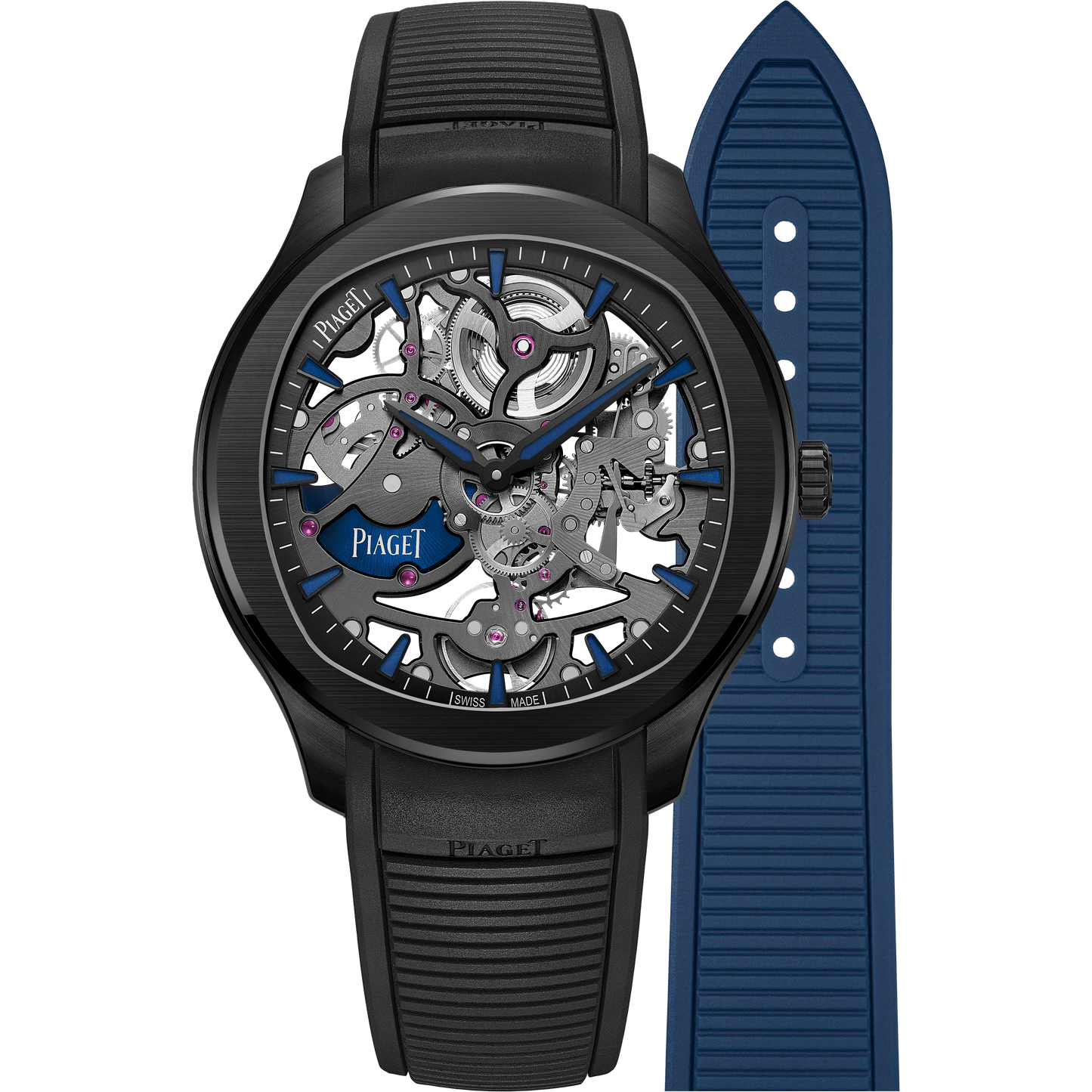 Piaget Piaget Polo Skeleton watch 42 mm Black Dial Titanium Rubber Strap G0A49011