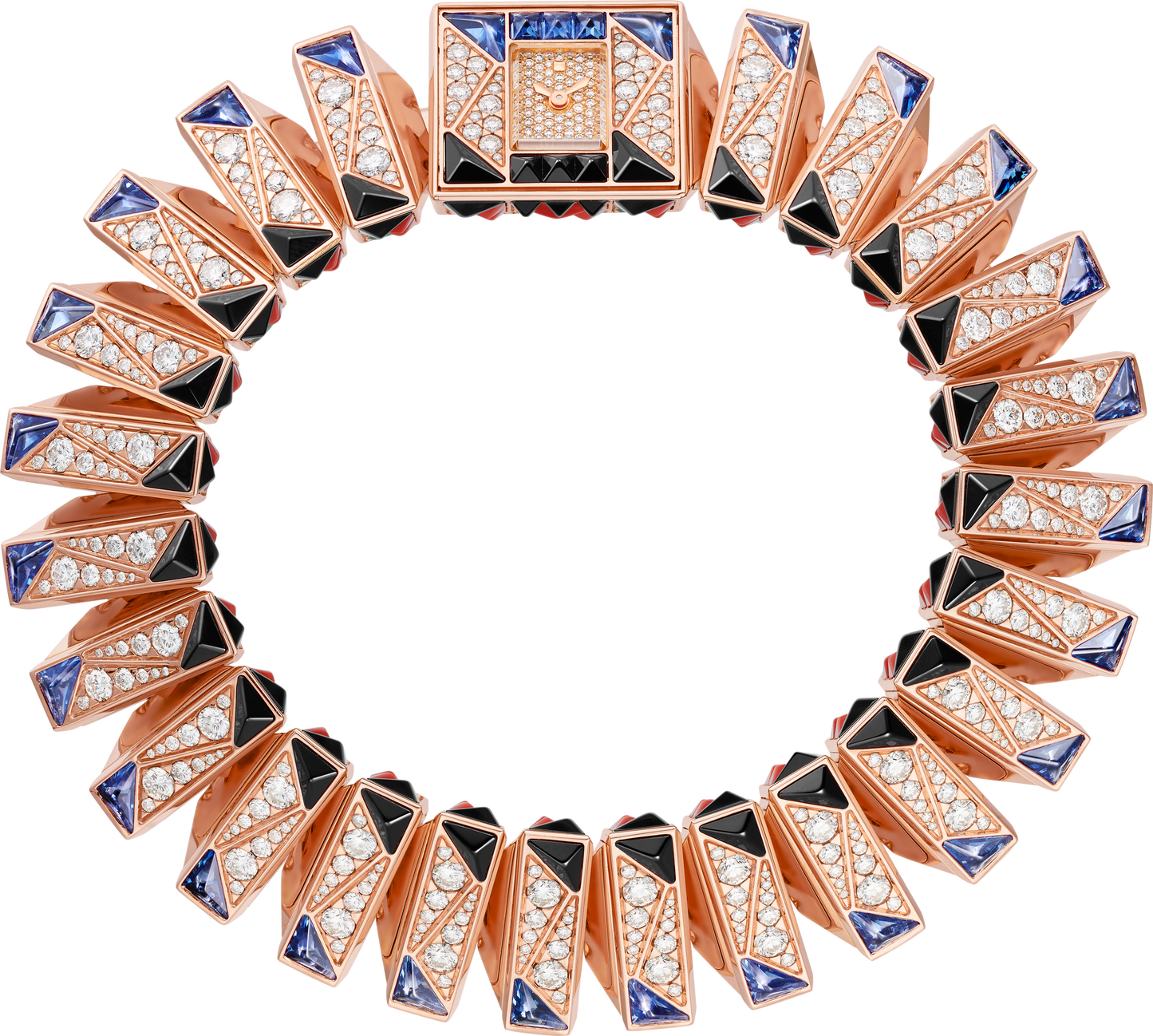 Cartier Libre 9.95 x 84.75 mm Rose Gold Pink Toned steel Dial Bracelet HPI01568