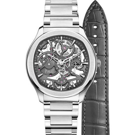 Piaget Piaget Polo Skeleton watch 42 mm Black Dial Stainless Steel Bracelet G0A45001