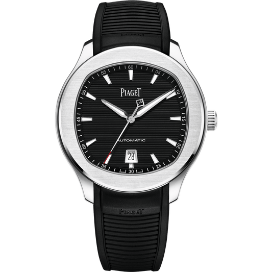 Piaget Piaget Polo Date watch 42 mm Black Dial Stainless Steel Rubber Strap G0A47014