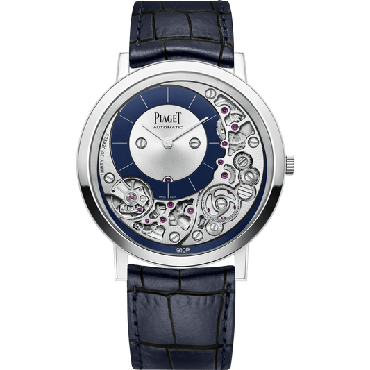 Piaget Altiplano Ultimate Automatic watch 41 mm Silver Dial 18K White Gold Alligator Strap G0A45123