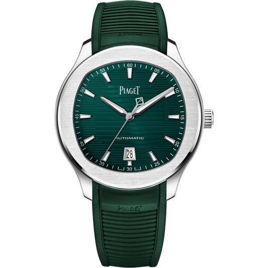 Piaget Piaget Polo Field watch 42 mm Green Dial Stainless Steel Rubber Strap G0A48022