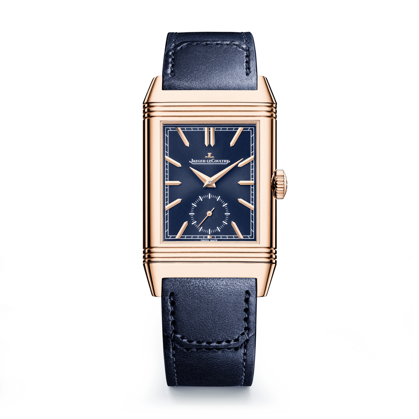 Jaeger-LeCoultre Reverso Tribute Duoface Small Seconds 47 x 28.3 mm Blue Dial Pink Gold Calfskin Leather Strap Q3982590