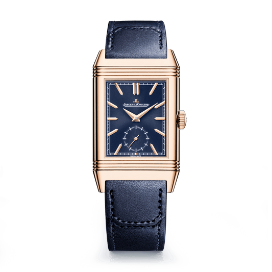 Jaeger-LeCoultre Reverso Tribute Duoface Small Seconds 47 x 28.3 mm Blue Dial Pink Gold Calfskin Leather Strap Q3982590