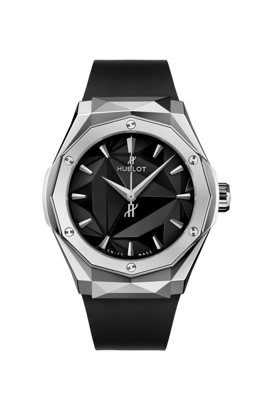 Hublot Classic Fusion Orlinski Titanium 40 mm Black Dial Polished Titanium Rubber Strap 550.NS.1800.RX.ORL19