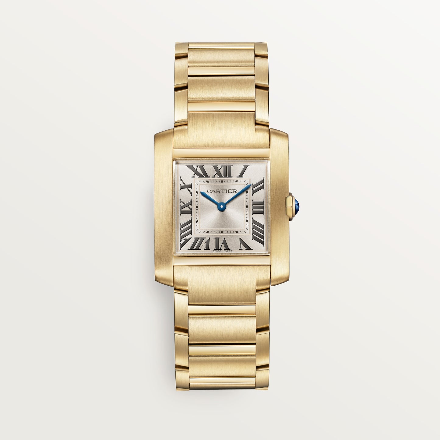 Cartier Tank Française Medium 18k Yellow Gold Golden Sunray Dial Bracelet WGTA0345