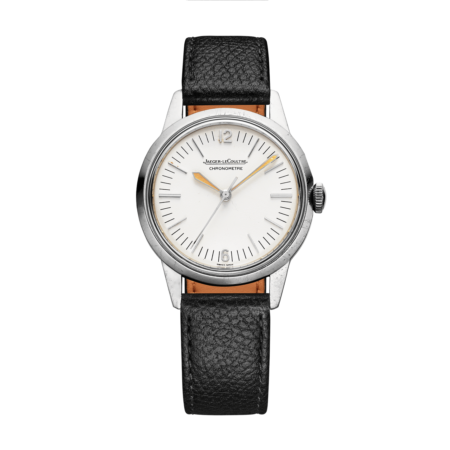 Jaeger-LeCoultre THE COLLECTIBLES Geophysic 35 mm White Dial Stainless Steel Calfskin Leather Strap QVE16801