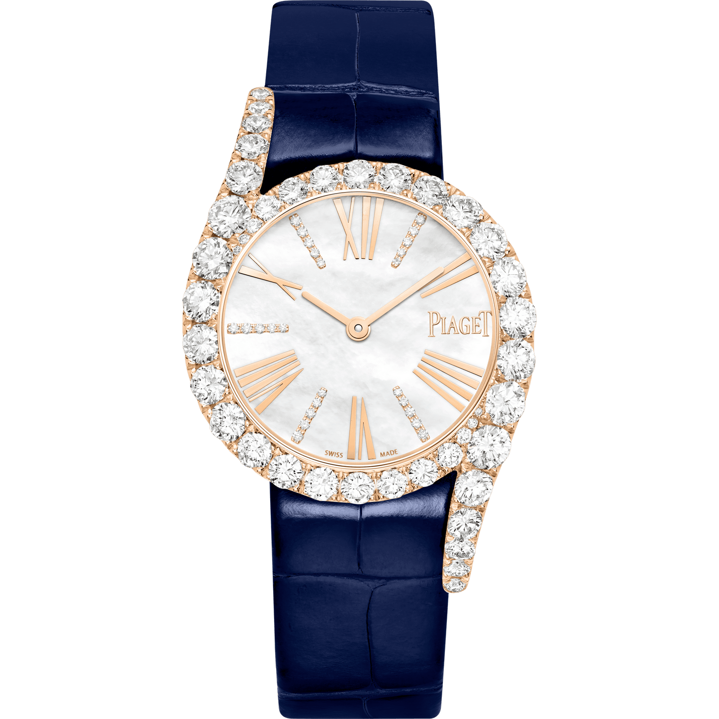 Piaget Limelight Gala Precious watch 32 mm White Mother-Of-Pearl Dial with Diamonds 18k Rose Gold Alligator Strap G0A47181