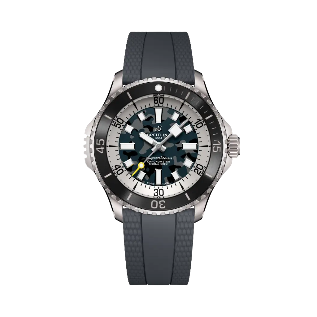 Breitling Superocean Automatic 46 Super Diver 46 mm Black Dial Titanium Rubber Anthracite Strap E10379351B1S1