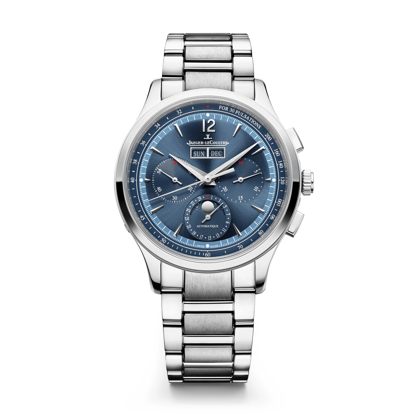 Jaeger-LeCoultre Master Control Chronograph Calendar 40 mm Blue Dial Stainless Steel Bracelet Q4138180