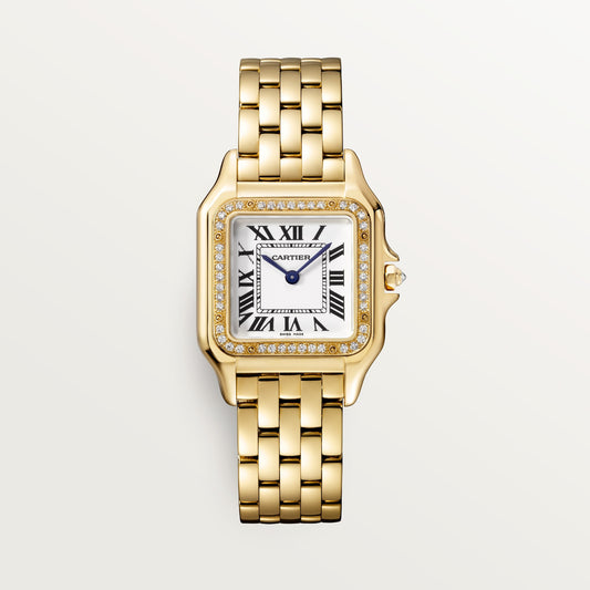 Cartier Panthère Medium Yellow Gold Silver Dial Bracelet WJPN0066