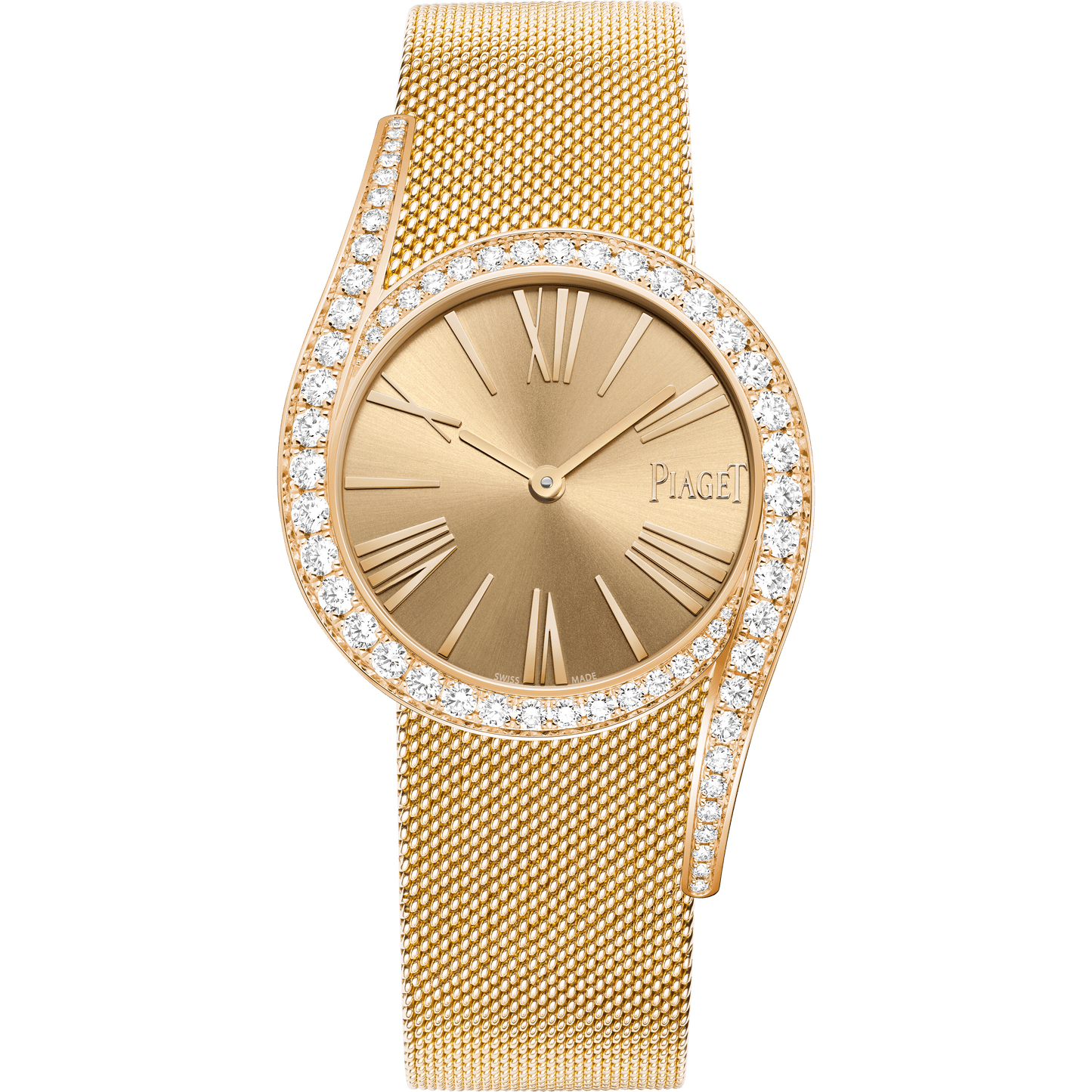 Piaget Limelight Gala watch 32 mm Golden Dial with Diamonds 18k Rose Gold Bracelet G0A49213