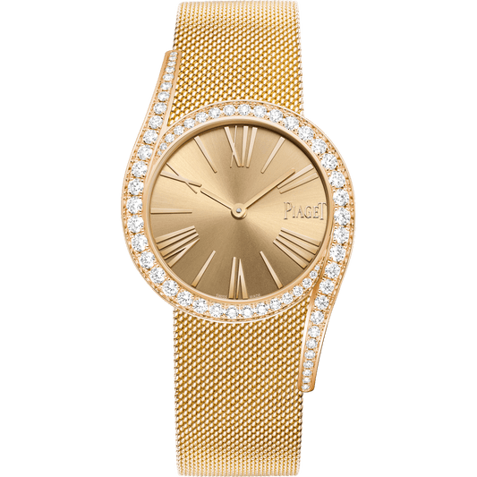 Piaget Limelight Gala watch 32 mm Golden Dial with Diamonds 18k Rose Gold Bracelet G0A49213