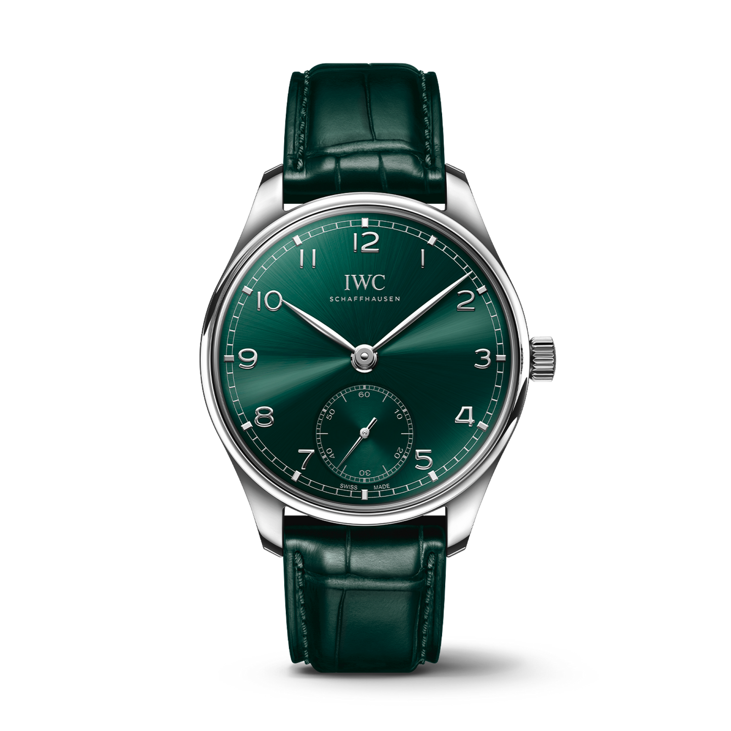 IWC Schaffhausen Portugieser Automatic 40.4 mm Green Dial Stainless Steel Green Alligator Leather Strap IW358310