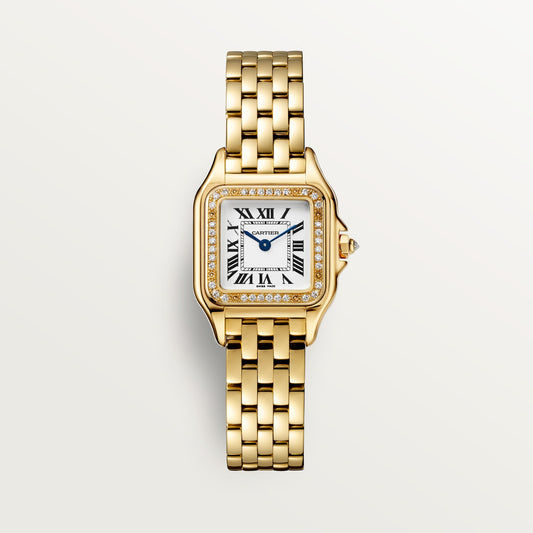 Cartier Panthère Small Yellow Gold Silver Dial Bracelet WJPN0067