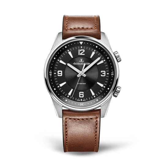 Jaeger-LeCoultre Polaris Automatic 41 mm Black Dial Stainless Steel Calfskin Leather Strap Q9008471