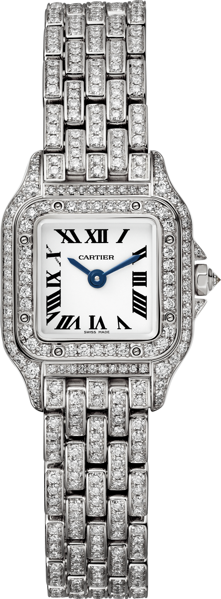 Cartier Panthère Mini White Gold Silver Dial Bracelet HPI01641