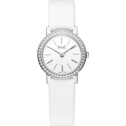 Piaget Altiplano Origin watch 24 mm Silver Dial with Diamonds 18K White Gold Fabric Strap G0A44532