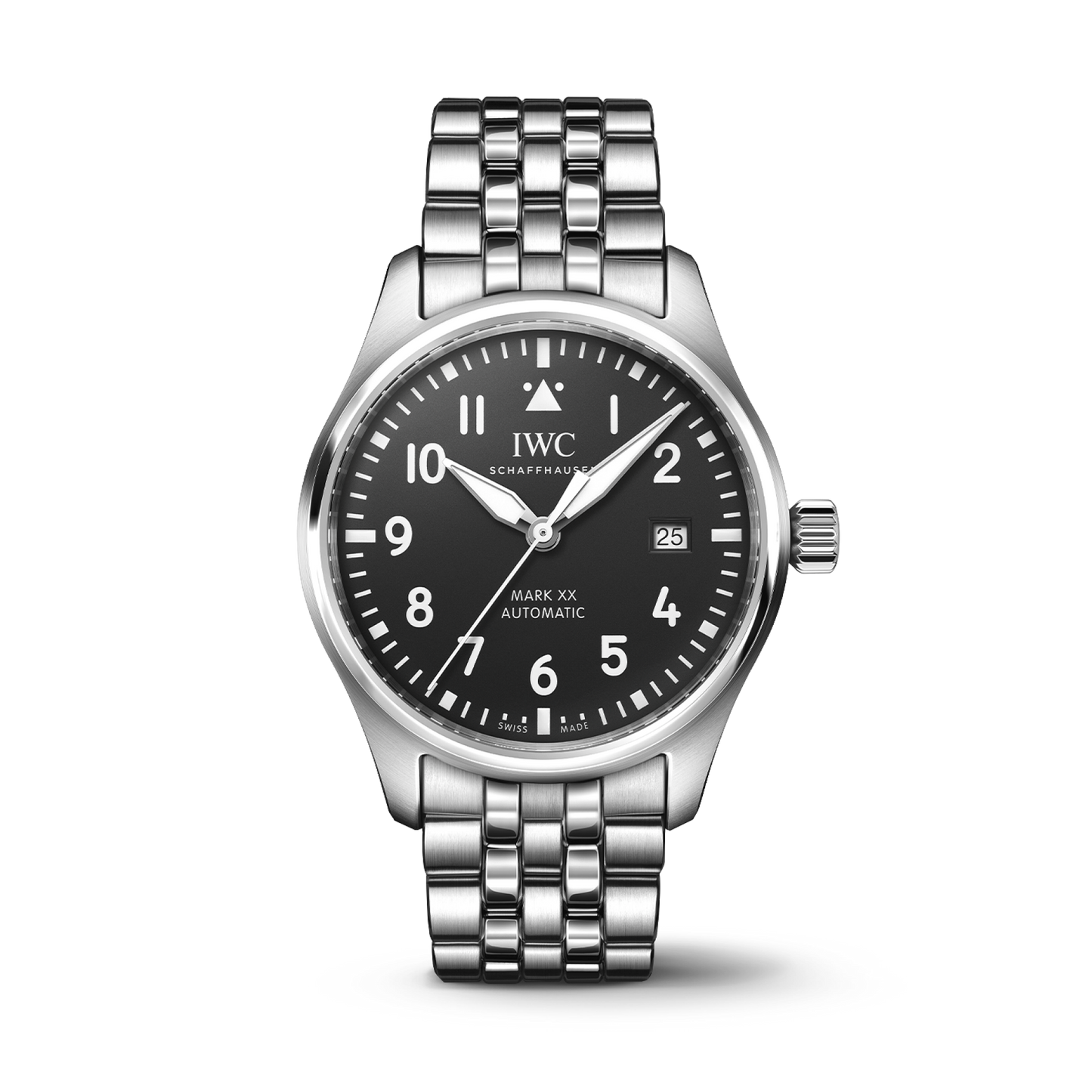 IWC Schaffhausen Pilot's Watch Mark XX 40 mm Black Dial Stainless Steel Bracelet IW328202