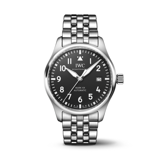 IWC Schaffhausen Pilot's Watch Mark XX 40 mm Black Dial Stainless Steel Bracelet IW328202